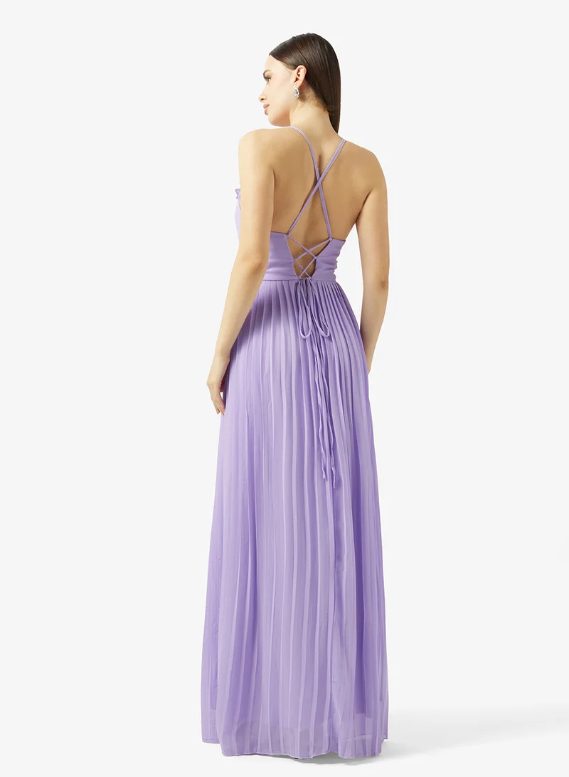 Ella Limited Edition Pleated Dress With Back Tie Up